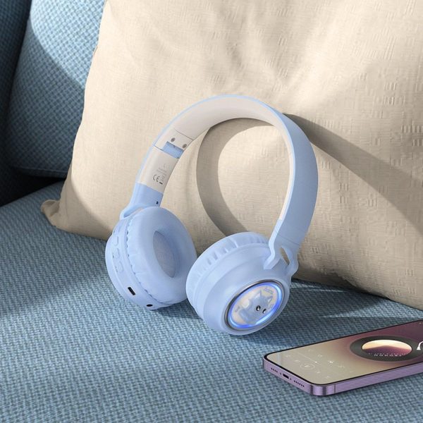 Hoco Wireless Bluetooth Headset W50 Blue - Image 4