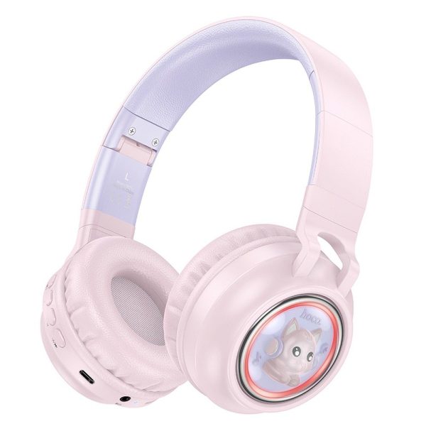 HOCO wireless headphones bluetooth W50 pink