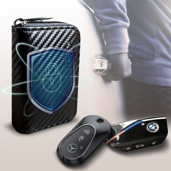 TECH-PROTECT KLR300 POUCH KEYLESS RFID SIGNAL BLOCKER CASE CARBON - Image 2