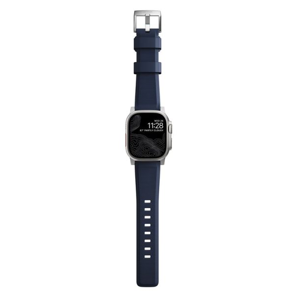 Nomad Rugged Strap Atlantic  Blue/Silver-Apple Watch 49/46/45/44mm (NM01296485) - Image 7