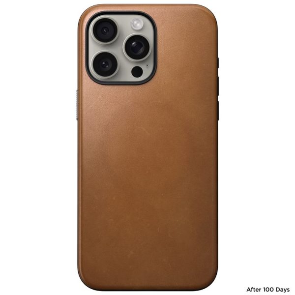 Nomad Modern Leather Case English tan-iPhone 15 Pro Max (NM01620785) - Image 4