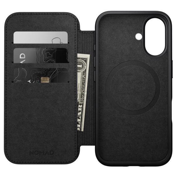 Nomad Modern Leather Folio Black-iPhone 16 (NM01684985) - Image 7