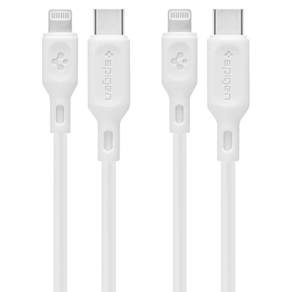 SPIGEN DURASYNC MFI LIGHTING CABLE 2-PACK 100CM WHITE (000CA26356) - Image 2