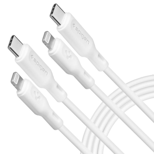 SPIGEN DURASYNC MFI LIGHTING CABLE 2-PACK 100CM WHITE (000CA26356) - Image 3