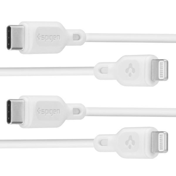 SPIGEN DURASYNC MFI LIGHTING CABLE 2-PACK 100CM WHITE (000CA26356) - Image 4