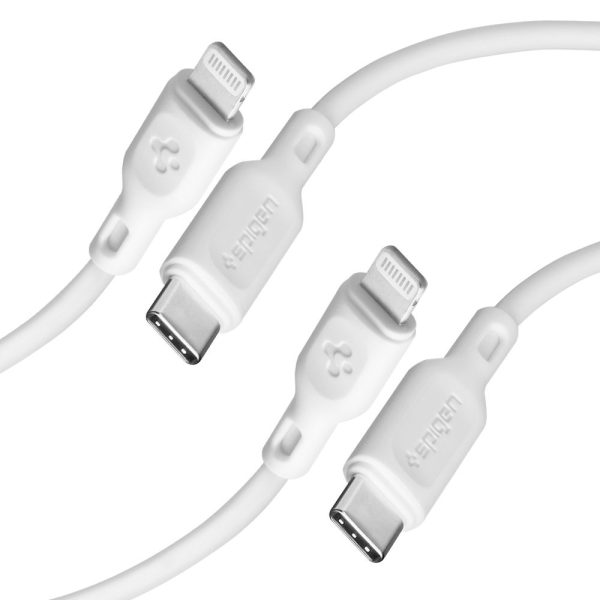 SPIGEN DURASYNC MFI LIGHTING CABLE 2-PACK 100CM WHITE (000CA26356) - Image 5