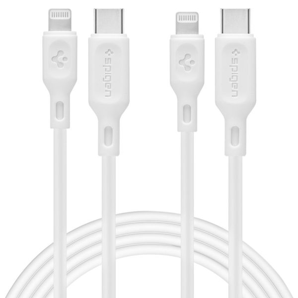 SPIGEN DURASYNC MFI LIGHTING CABLE 2-PACK 100CM WHITE