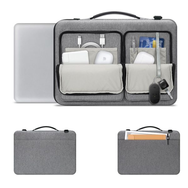 TECH-PROTECT DEFENDER BAG LAPTOP 13-14 CRAYON GREY - Image 3