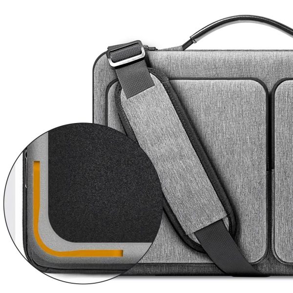 TECH-PROTECT DEFENDER BAG LAPTOP 13-14 CRAYON GREY - Image 4