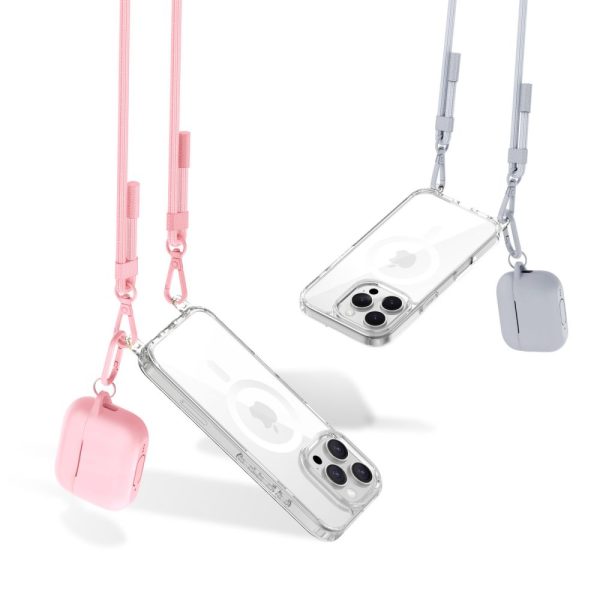 TECH-PROTECT FLEXAIR CHAIN MAGSAFE IPHONE 16 PRO MAX GREY & PINK - Image 4