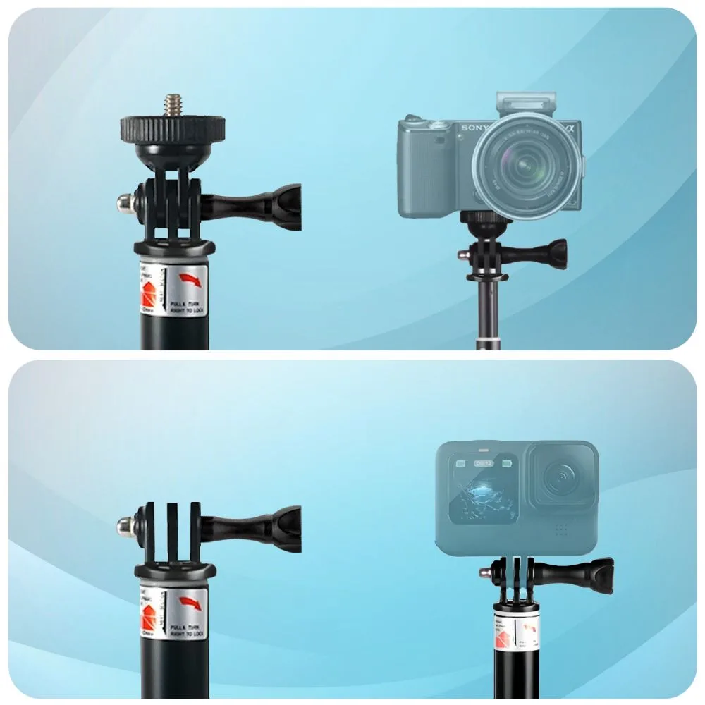 Μονόποδο Selfie Stick Tech-Protect GA100 για GoPro / DJI Μαύρο - Image 3