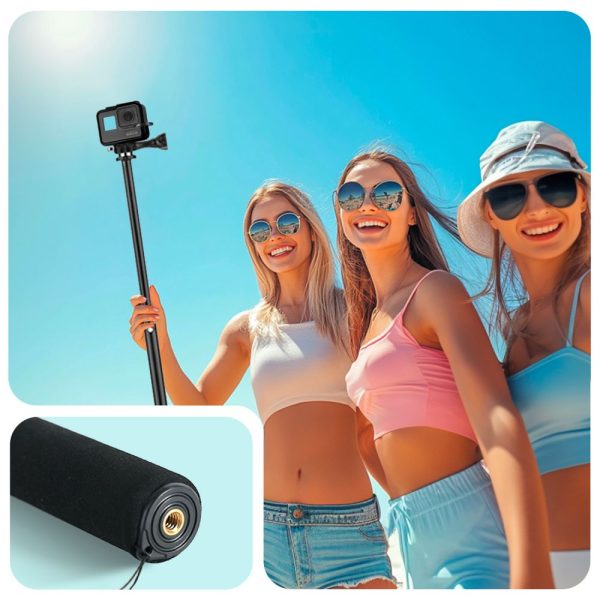 TECH-PROTECT GA100 MONOPAD & SELFIE STICK GOPRO / DJI BLACK - Image 6