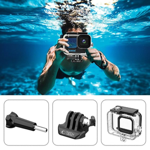 TECH-PROTECT GA200 WATERPROOF CASE GOPRO HERO 9 / 10 / 11 / 12 / 13 CLEAR - Image 2