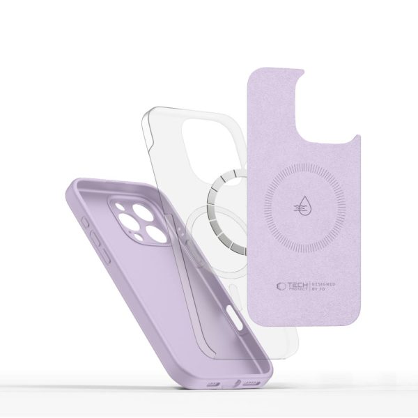 TECH-PROTECT LIQUID SILICONE MAGSAFE IPHONE 16 PRO MAUVE - Image 3