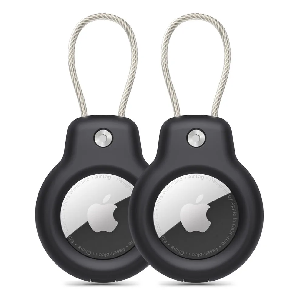 Θήκη Apple AirTag 1 2 Tech-Protect Rough Vein 2-Pack Black