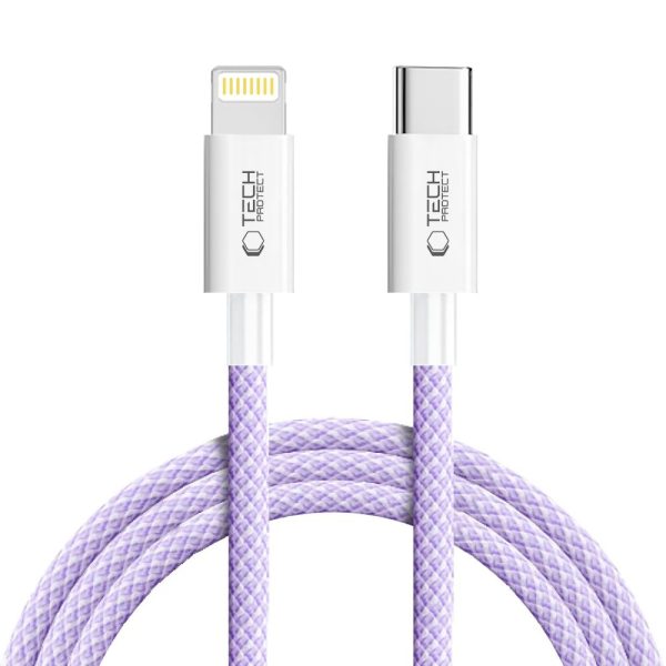 TECH-PROTECT ULTRABOOST LITE LIGHTNING CABLE PD27W/3A 200CM MAUVE