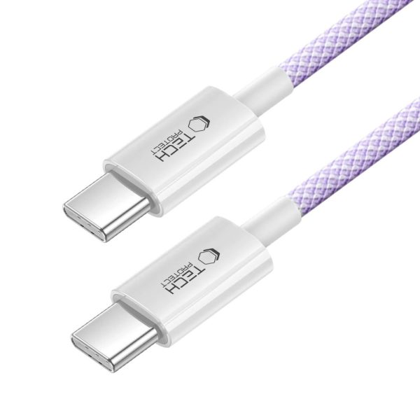 TECH-PROTECT ULTRABOOST LITE TYPE-C CABLE PD60W/3A 100CM MAUVE - Image 2