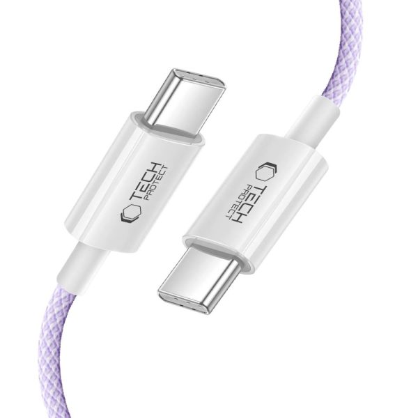 TECH-PROTECT ULTRABOOST LITE TYPE-C CABLE PD60W/3A 100CM MAUVE - Image 3