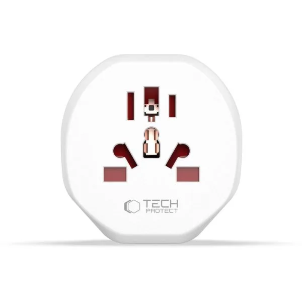Αντάπτορας Ταξιδίου Tech-Protect WL-09 για Ευρωπαϊκή Πρίζα White - Image 4