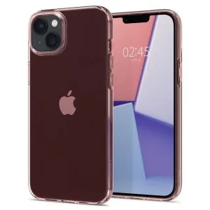 Διάφανη ροζ θήκη Spigen Crystal Flex από εύκαμπτο TPU για το iPhone 14