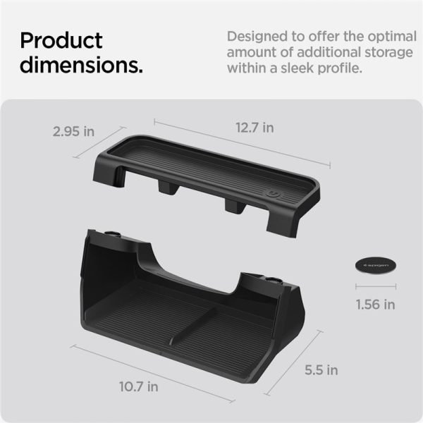 Spigen Tesla Under Screen Storage Organizer black - Tesla Model 3 2024 (ACP08373) - Image 5