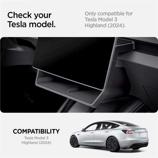 Spigen Tesla Under Screen Storage Organizer black - Tesla Model 3 2024 (ACP08373) - Image 14
