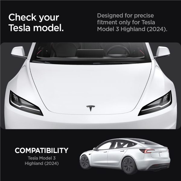 Spigen Tesla Front Emblem Logo Full Cover black - Tesla Model 3 2024 (ACP08547) - Image 12