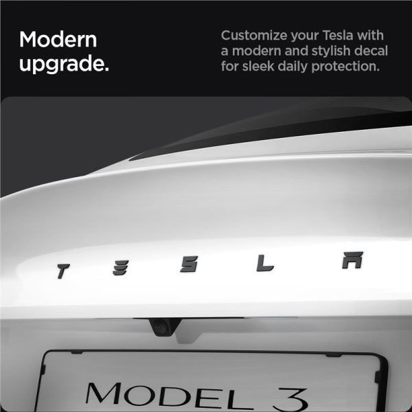 Spigen Tesla Rear Emblem Logo Full Cover black - Tesla Model 3 2024 (ACP08549) - Image 3