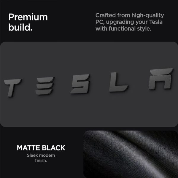 Spigen Tesla Rear Emblem Logo Full Cover black - Tesla Model 3 2024 (ACP08549) - Image 13