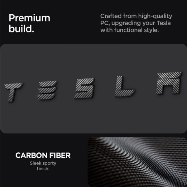Spigen Tesla Rear Emblem Logo Full Cover carbon - Tesla Model 3 2024 (ACP08550) - Image 13