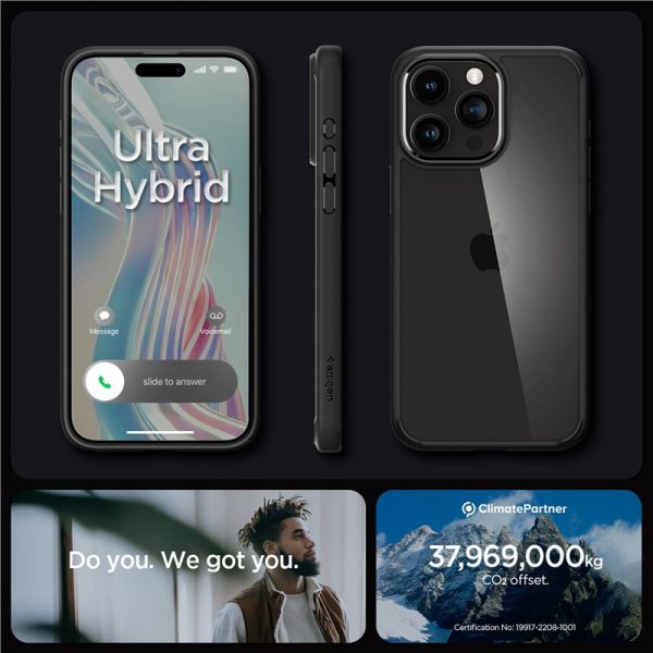 Spigen Crystal Hybrid matte black-Apple iPhone 15 Pro Max (ACS06449) - Image 7