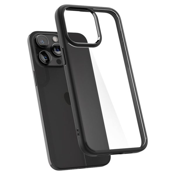 Spigen Crystal Hybrid matte black-Apple iPhone 15 Pro Max (ACS06449) - Image 12