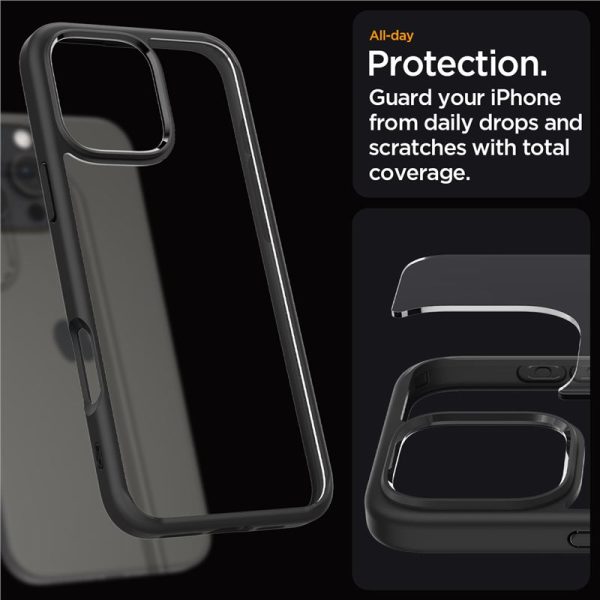 Spigen Crystal Hybrid matte black-Apple iPhone 16 Pro Max (ACS08031) - Image 4