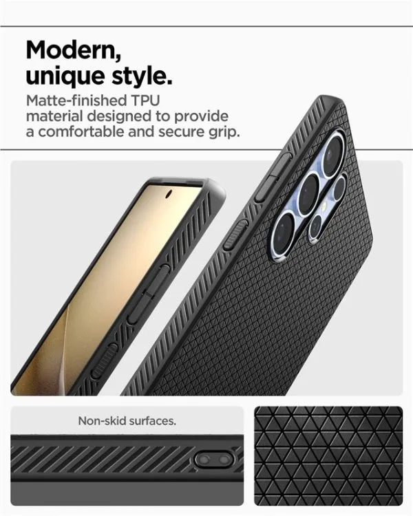 Θήκη Samsung Galaxy S25 Ultra Spigen Liquid Air Matte Black (ACS08953) - Image 8