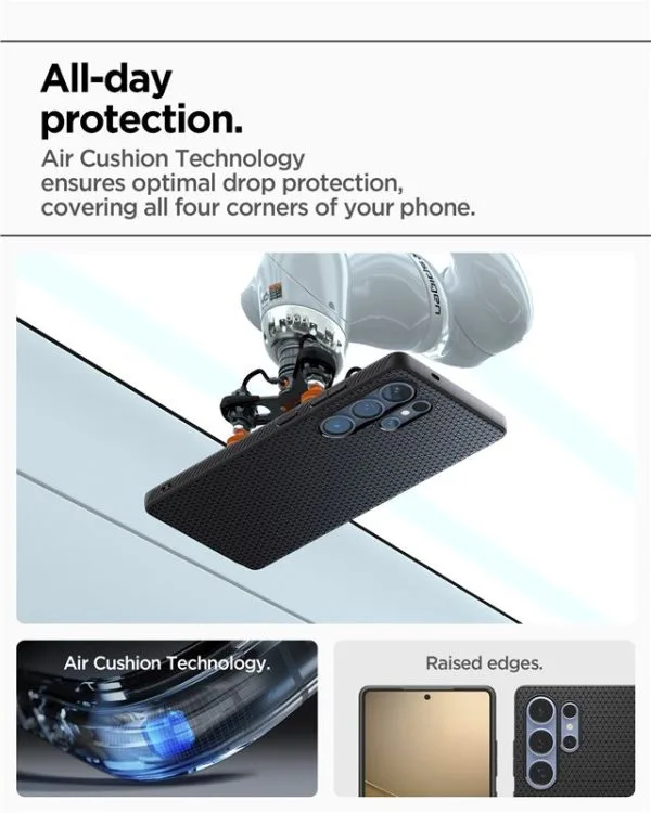 Θήκη Samsung Galaxy S25 Ultra Spigen Liquid Air Matte Black (ACS08953) - Image 10