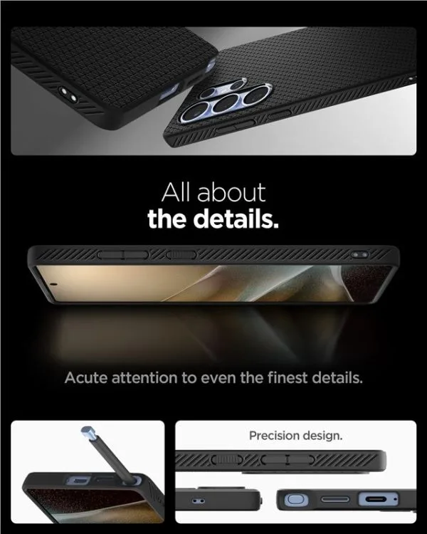 Θήκη Samsung Galaxy S25 Ultra Spigen Liquid Air Matte Black (ACS08953) - Image 11