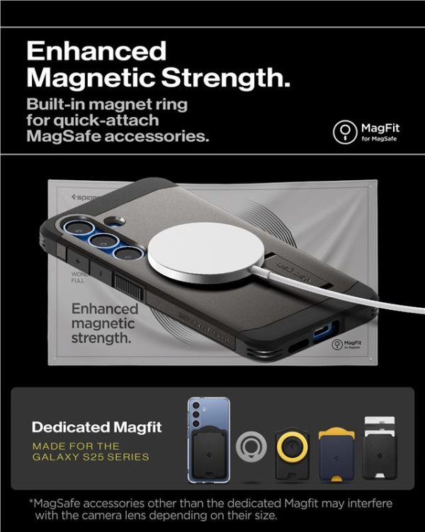 Spigen Tough Armor MagSafe Gunmetal-Samsung Galaxy S25+ Plus (ACS08988) - Image 10