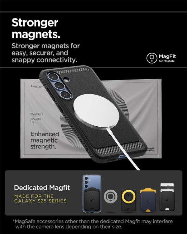 Spigen Rugged Armor MagSafe Matte Black-Samsung Galaxy S25 (ACS08998) - Image 9