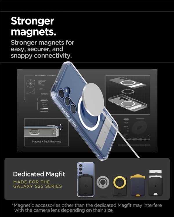 Spigen Ultra Hybrid S MagSafe Clear White-Samsung Galaxy S25 (ACS09026) - Image 10