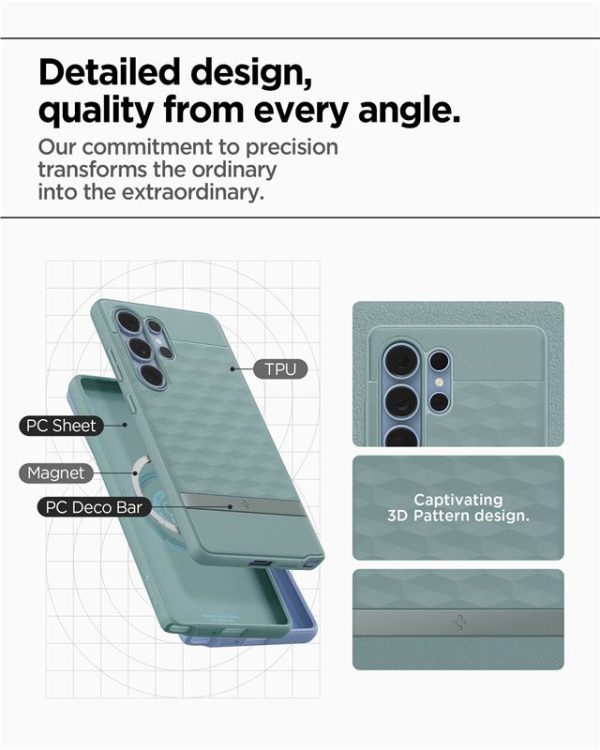 Spigen Parallax MagSafe Sage Green-Samsung Galaxy S25 Ultra (ACS09053) - Image 8