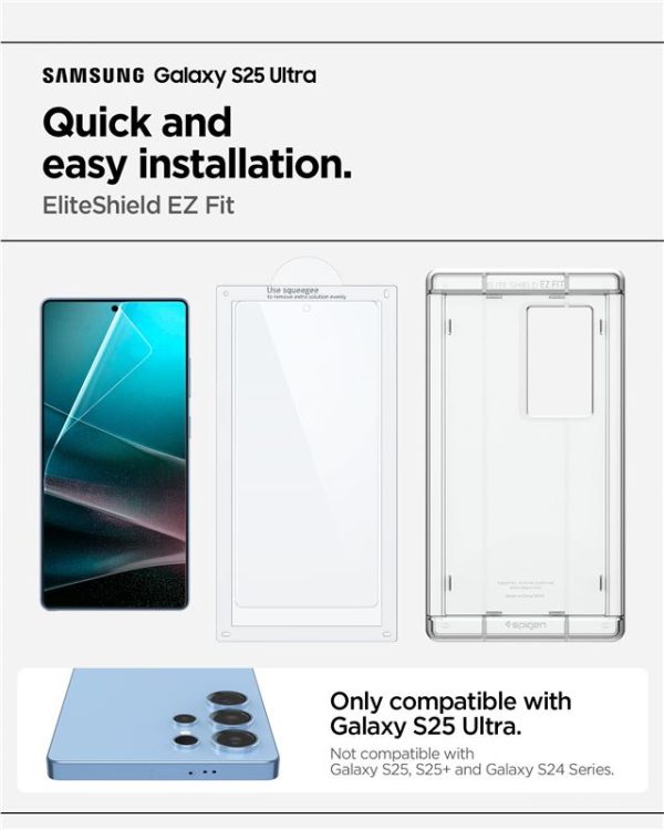 Spigen EliteShield EZ Fit HD 1 Pack-Samsung Galaxy S25 Ultra (AFL09083) - Image 9