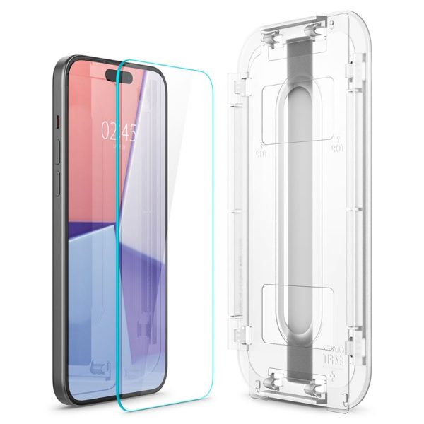 Spigen Glass tR EZ Fit HD 1 Pack transparency-Apple iPhone 16 Plus/15 Plus (AGL06887) - Image 3