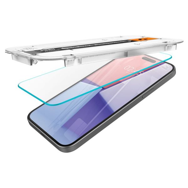 Spigen Glass tR EZ Fit HD 1 Pack transparency-Apple iPhone 16 Plus/15 Plus (AGL06887) - Image 5