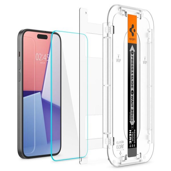Spigen Glass tR EZ Fit HD 1 Pack transparency-Apple iPhone 16 Plus/15 Plus (AGL06887) - Image 7
