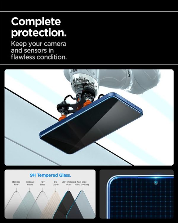 Spigen Glass tR EZ Fit HD (Privacy) 2 Pack-Samsung Galaxy S25+/S24+ (AGL09307) - Image 3