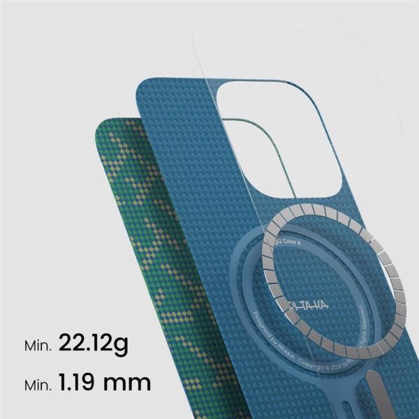 Pitaka Tactile Woven Case PTK Red/Gold-Apple iPhone 16 Pro Max (KI1601PTKP) - Image 3