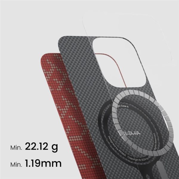 Pitaka Tactile Woven Case PTK Red/Gold-Apple iPhone 16 Pro (KI1602PTK) - Image 3