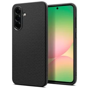 Θήκη Spigen Liquid Air Matte Black για Samsung Galaxy A56 5G με γεωμετρικό σχεδιασμό και προστασία Air Cushion