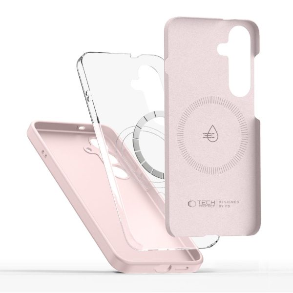 TECH-PROTECT LIQUID SILICONE MAGSAFE GALAXY S25 PINK PEARL - Image 3