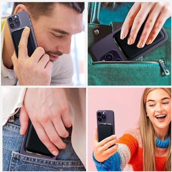 Μαγνητική Θήκη Καρτών MagSafe Tech-Protect CH01 MagWallet Navy Blue - Image 5